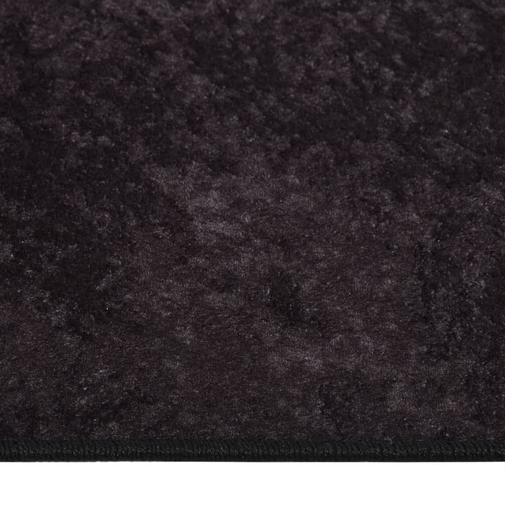 Rug Washable 160x230 cm Anthracite Anti Slip