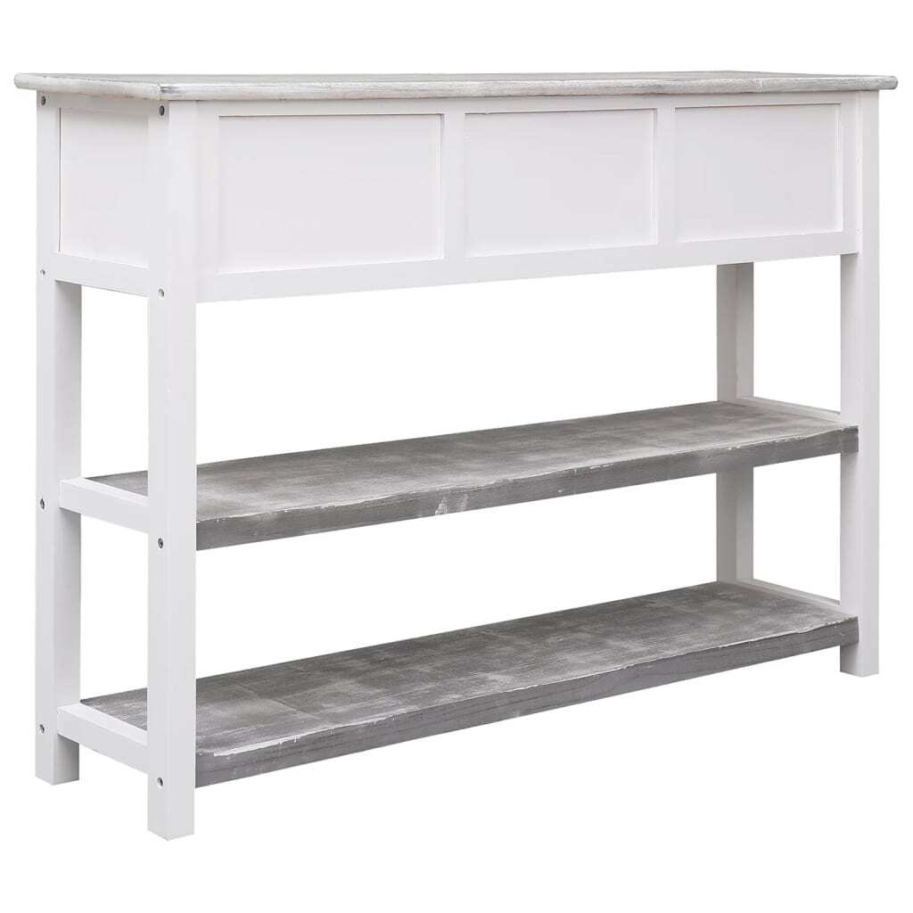 Sideboard Antique Grey 108x30x76 cm Solid Paulownia Wood