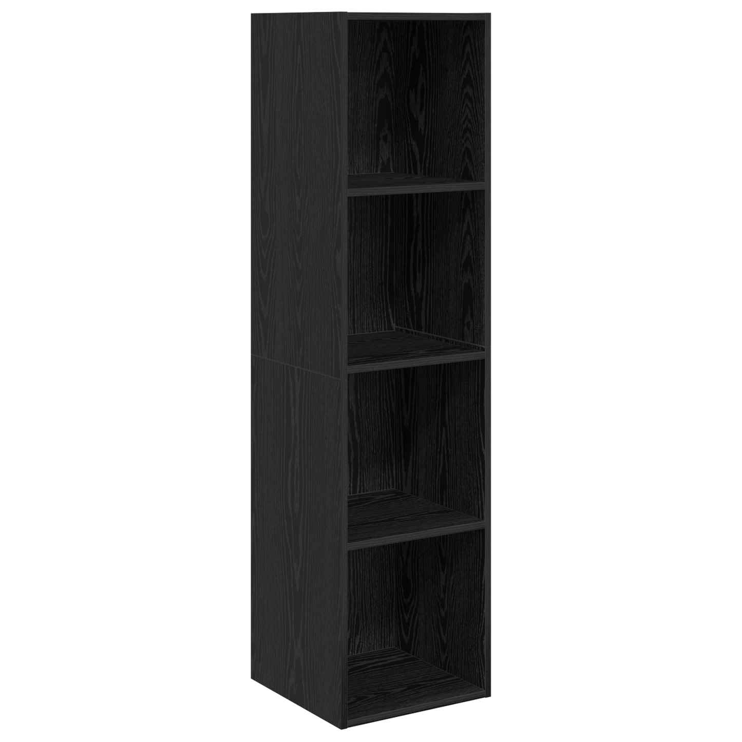 TV Cabinet Set Wall-mounted 4 pcs Black oak 37 x 37 x 142.5 cm