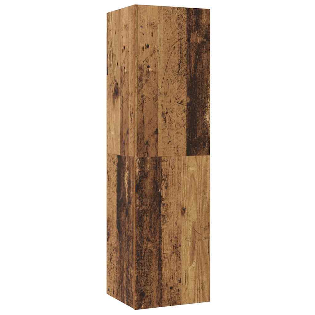 TV Cabinet Set 4 pcs Old wood 200 x 30 x 30 cm Engineered wood