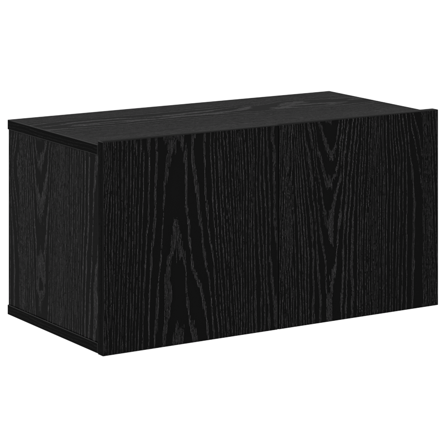 Wall TV Cabinet Wall-mounted 4 pcs Black oak 200 x 30 x 30 cm