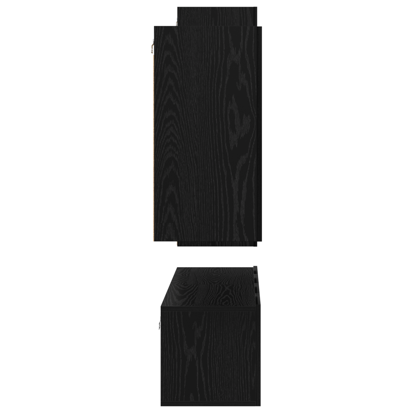 TV Cabinet Set Wall-mounted 4 pcs Black oak 30.5 x 30 x 90 cm