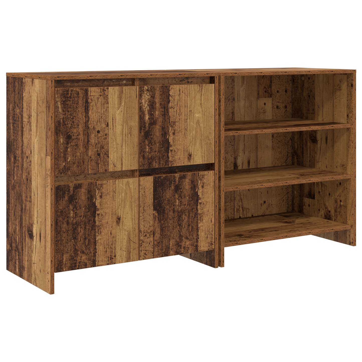 Sideboard 2 pcs Old Wood 70 x 41 x 75 cm Engineered Wood