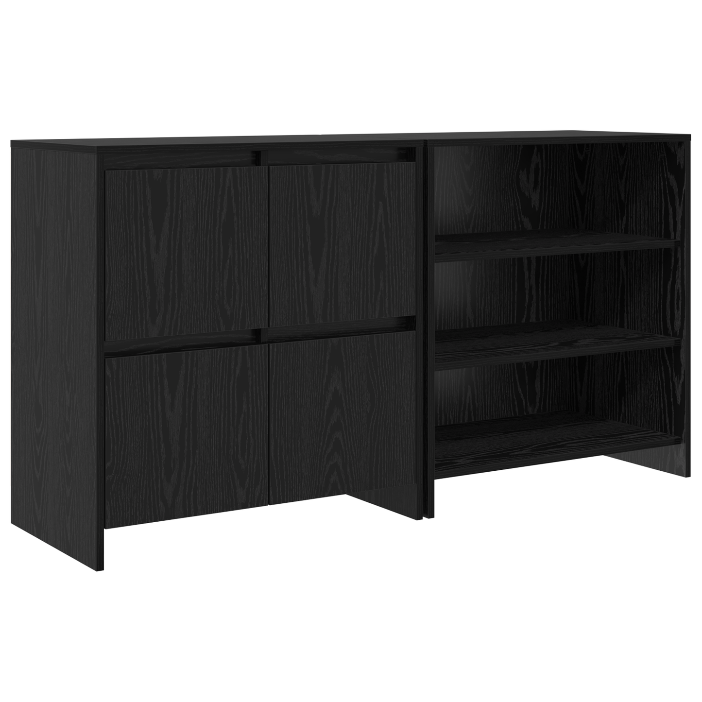 Sideboard 2 pcs Black Oak 70 x 41 x 75 cm Engineered Wood
