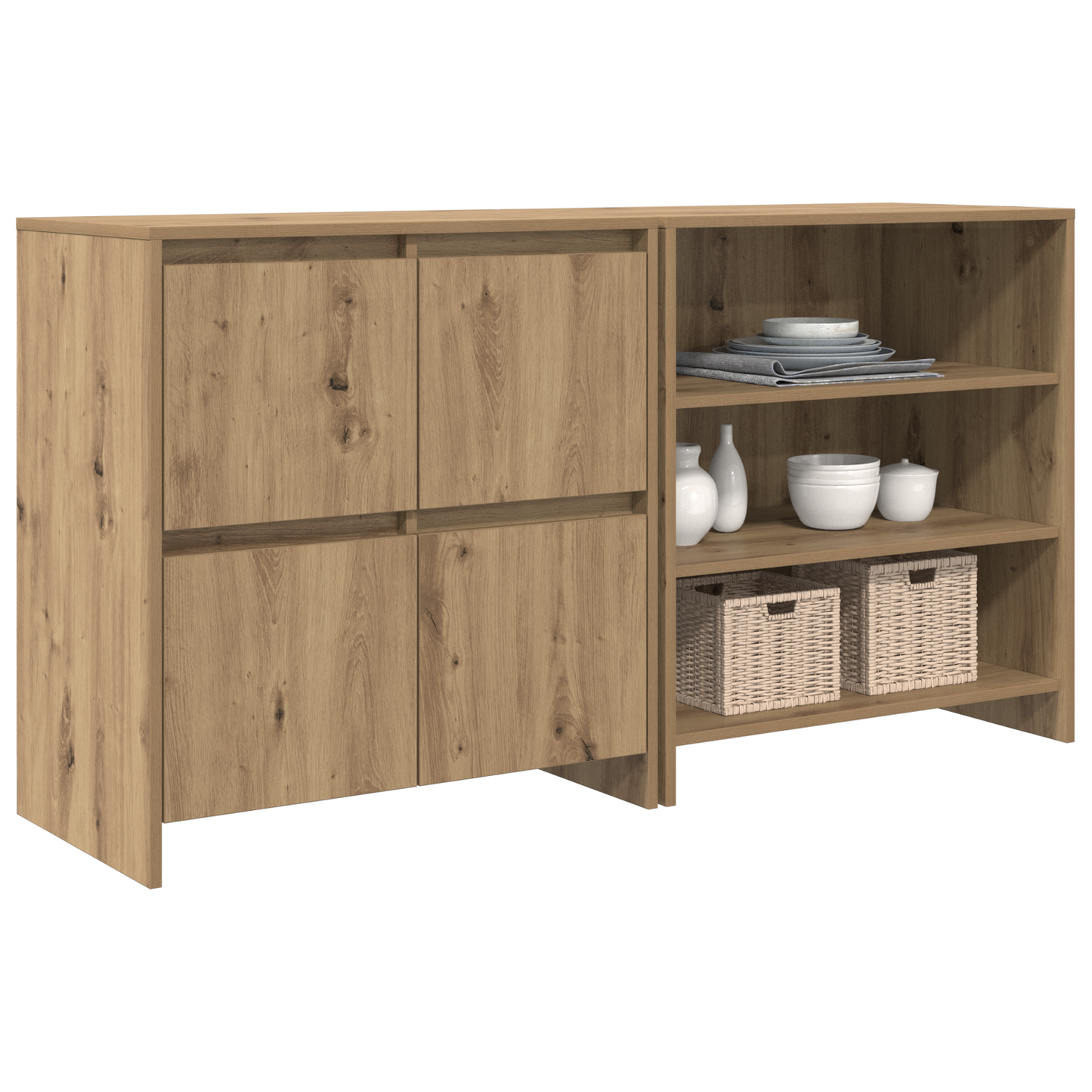 Sideboard 2 pcs Artisan Oak 70 x 41 x 75 cm Engineered Wood