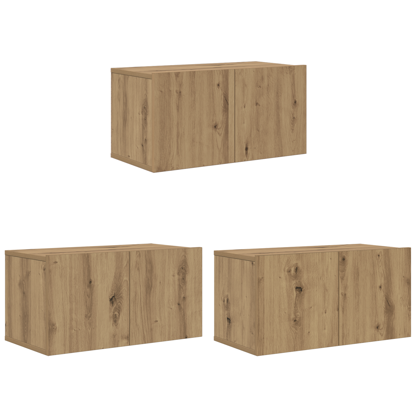 TV Cabinet Set Wall-mounted 8 pcs Artisan Oak 60 x 30 x 30 cm