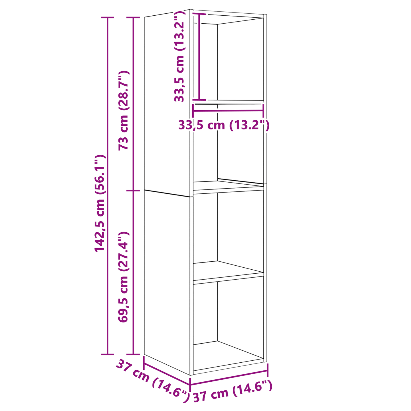 TV Cabinet Set Wall-mounted 2 pcs Old wood 37 x 37 x 142.5 cm