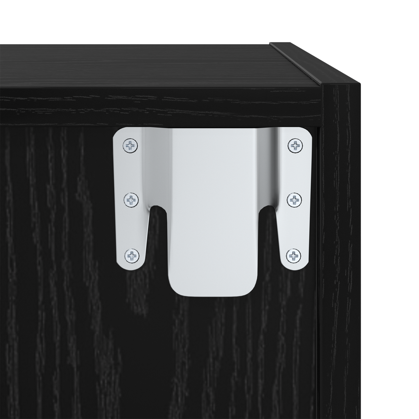 TV Cabinet Set Wall-mounted 2 pcs Black oak 37 x 37 x 142.5 cm