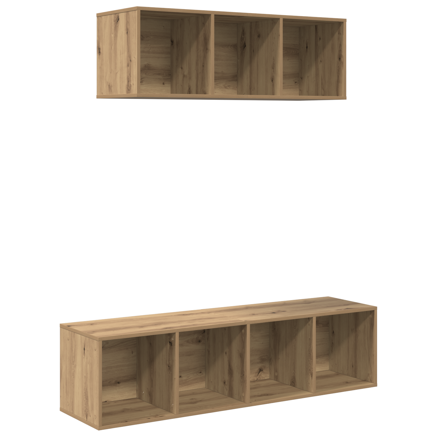TV Cabinet Set 2 pcs Artisan oak 37 x 37 x 142.5 cm