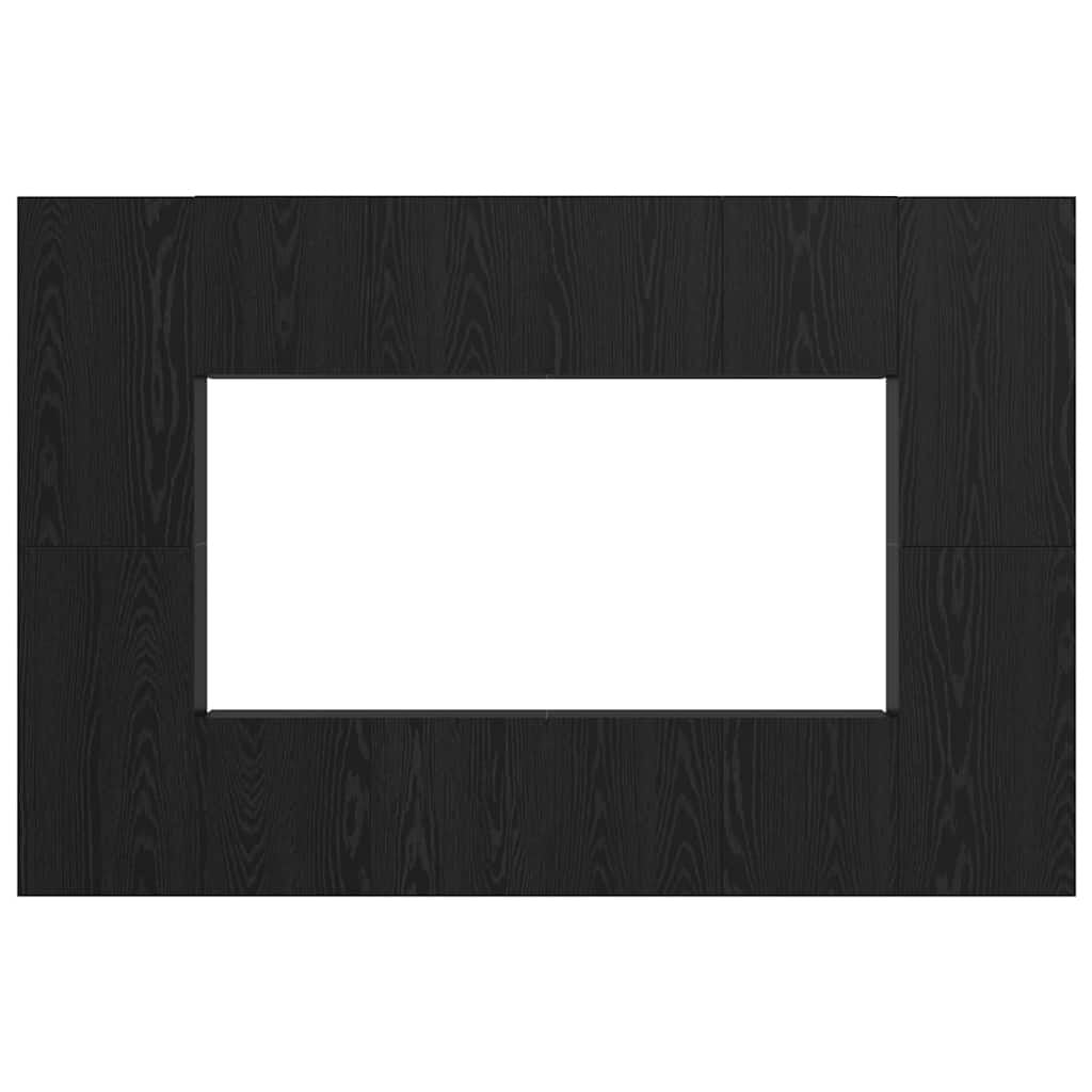 TV Cabinet Set 8 pcs Black Oak 60 x 30 x 30 cm Engineered Wood