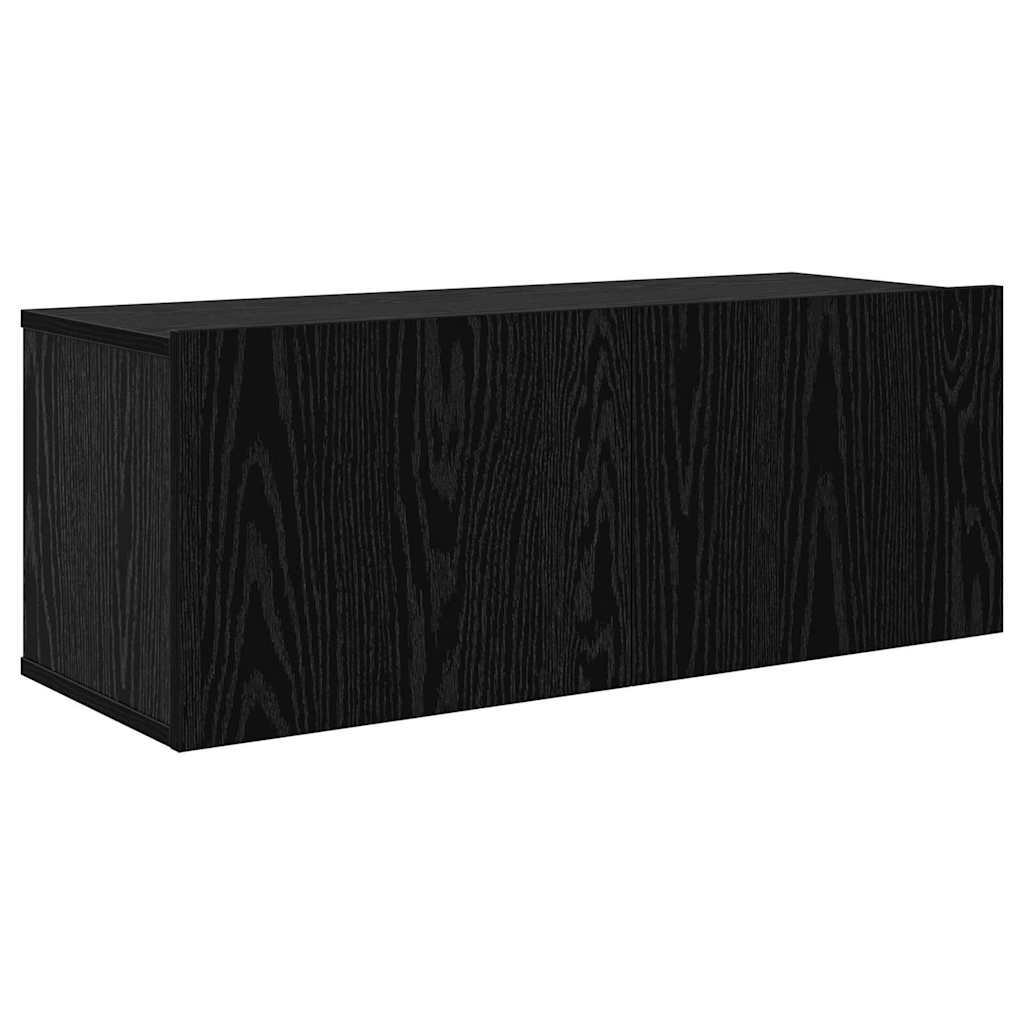 TV Cabinet Set Wall-mounted 5 pcs Black Oak