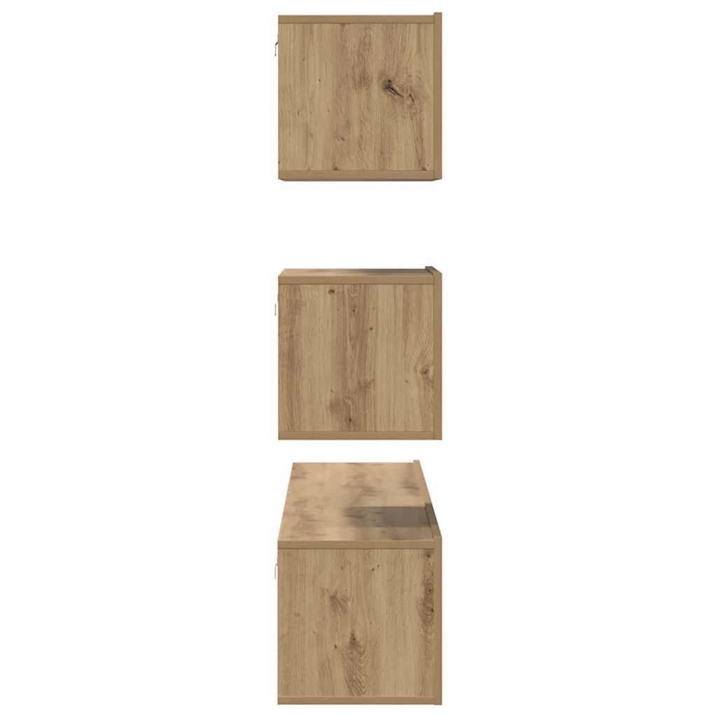 TV Cabinet Set Wall-mounted 4 pcs Artisan oak 80 x 30 x 30 cm