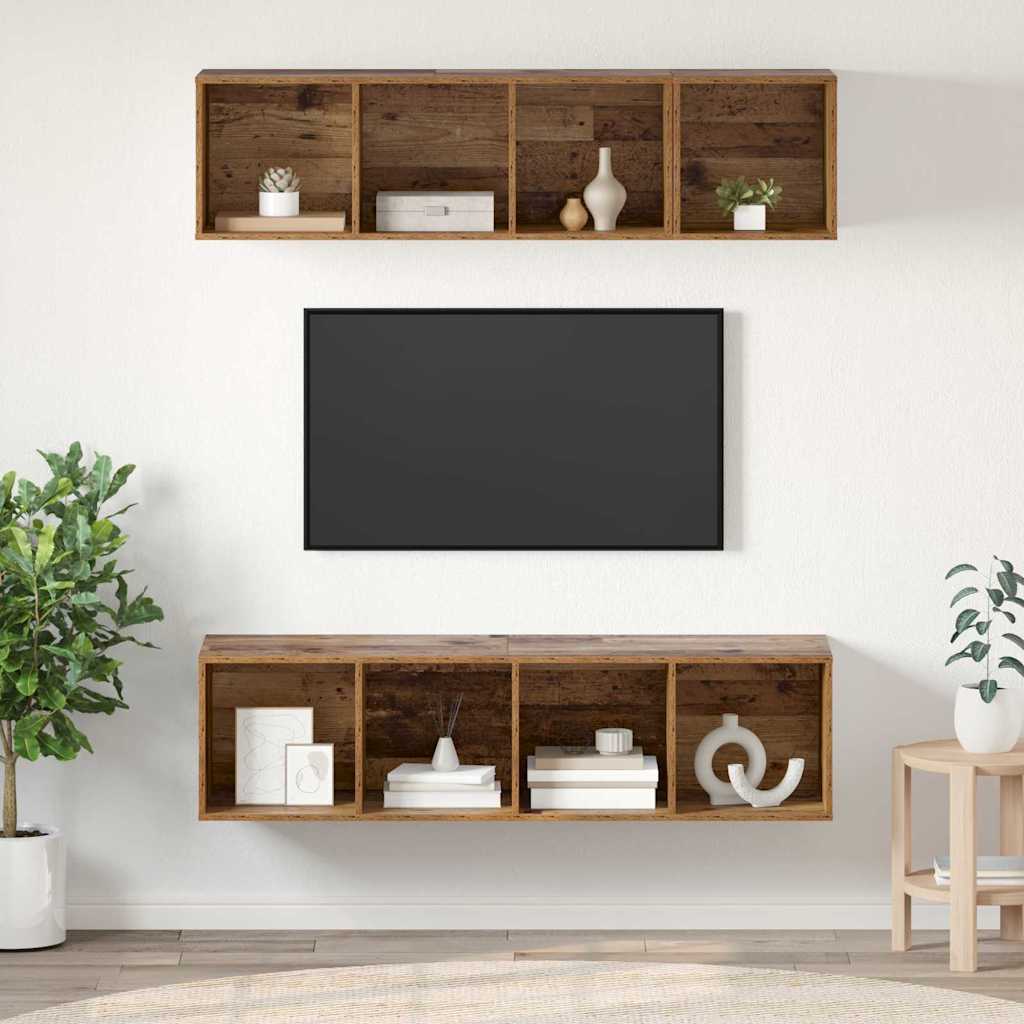 TV Cabinet Set Old wood Engineered wood