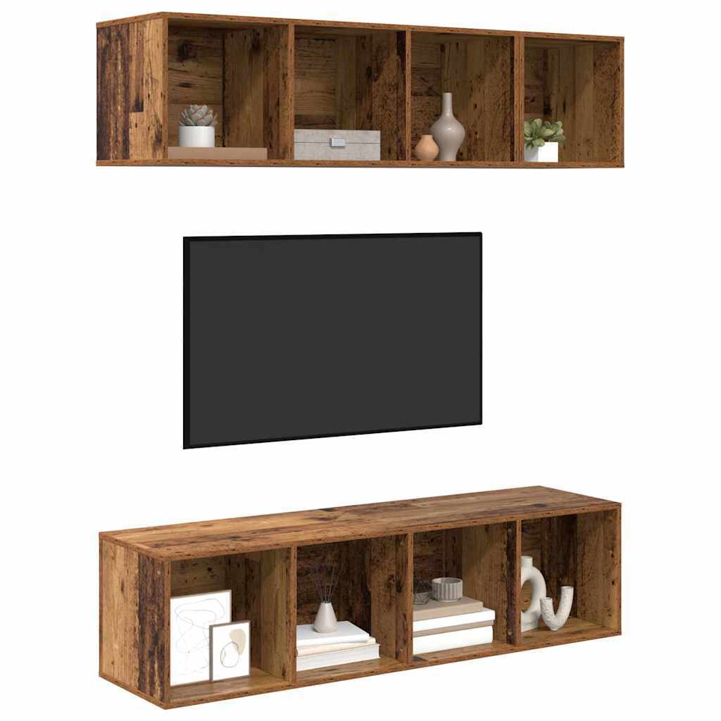 TV Cabinet Set Old wood Engineered wood