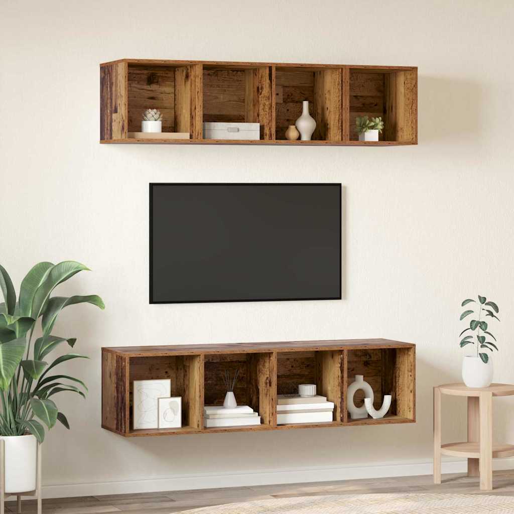 TV Cabinet Set Old wood Engineered wood