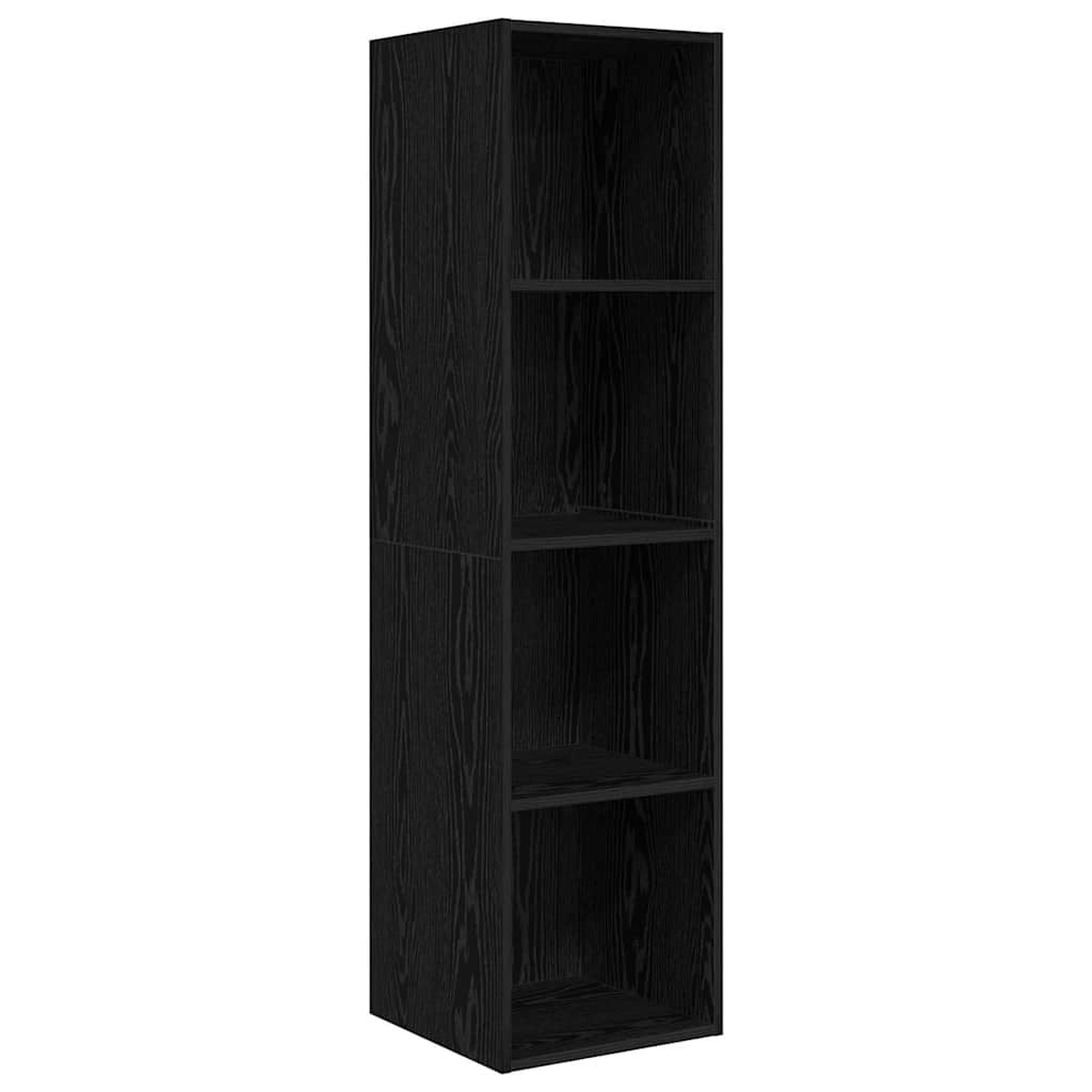 TV Cabinet Set Black oak Engineered wood
