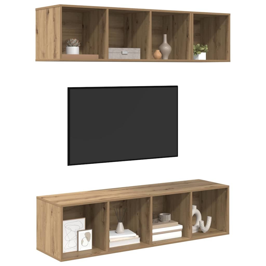 TV Cabinet Set Artisan oak Engineered wood