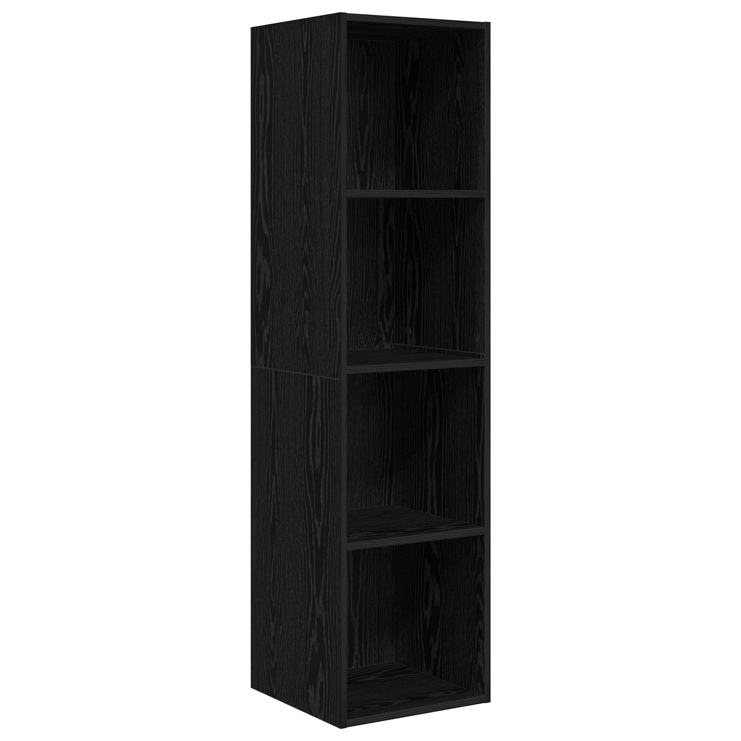 TV Cabinet Set Wall-mounted 4 pcs Black oak 37 x 37 x 142.5 cm