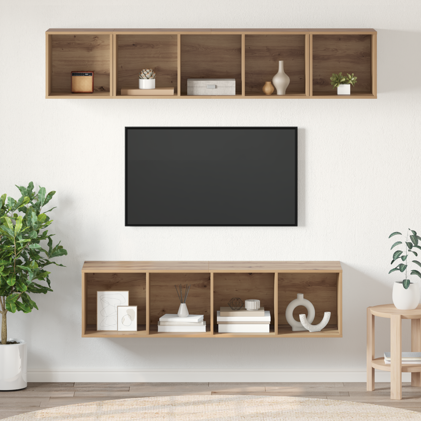 TV Cabinet Set 4 pcs Artisan oak 37 x 37 x 142.5 cm