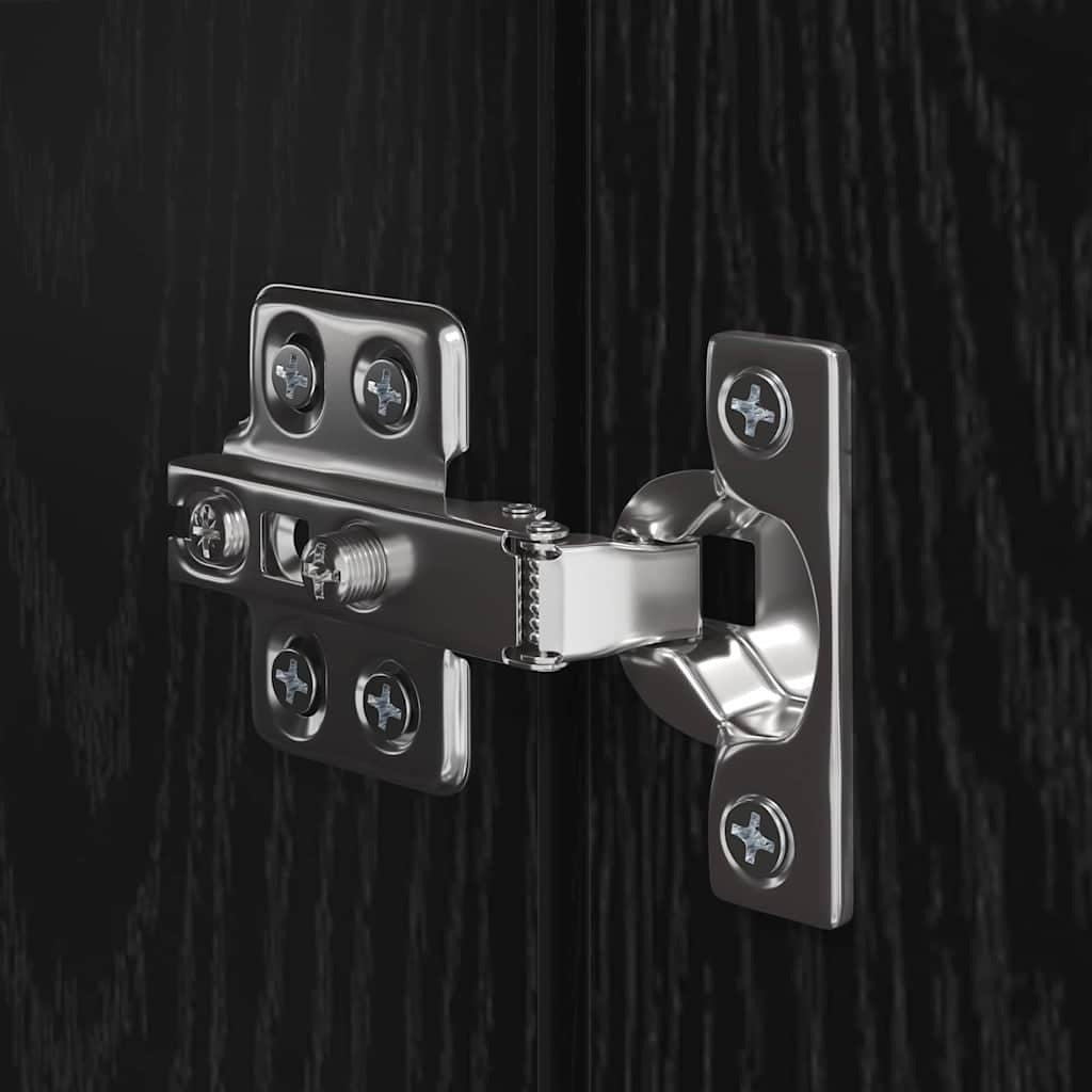 Wall TV Cabinet Wall-mounted Black oak Engineered wood