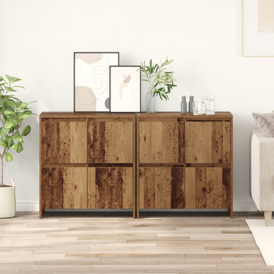 Sideboards 2 pcs Old wood 70 x 41 x 75 cm Engineered wood