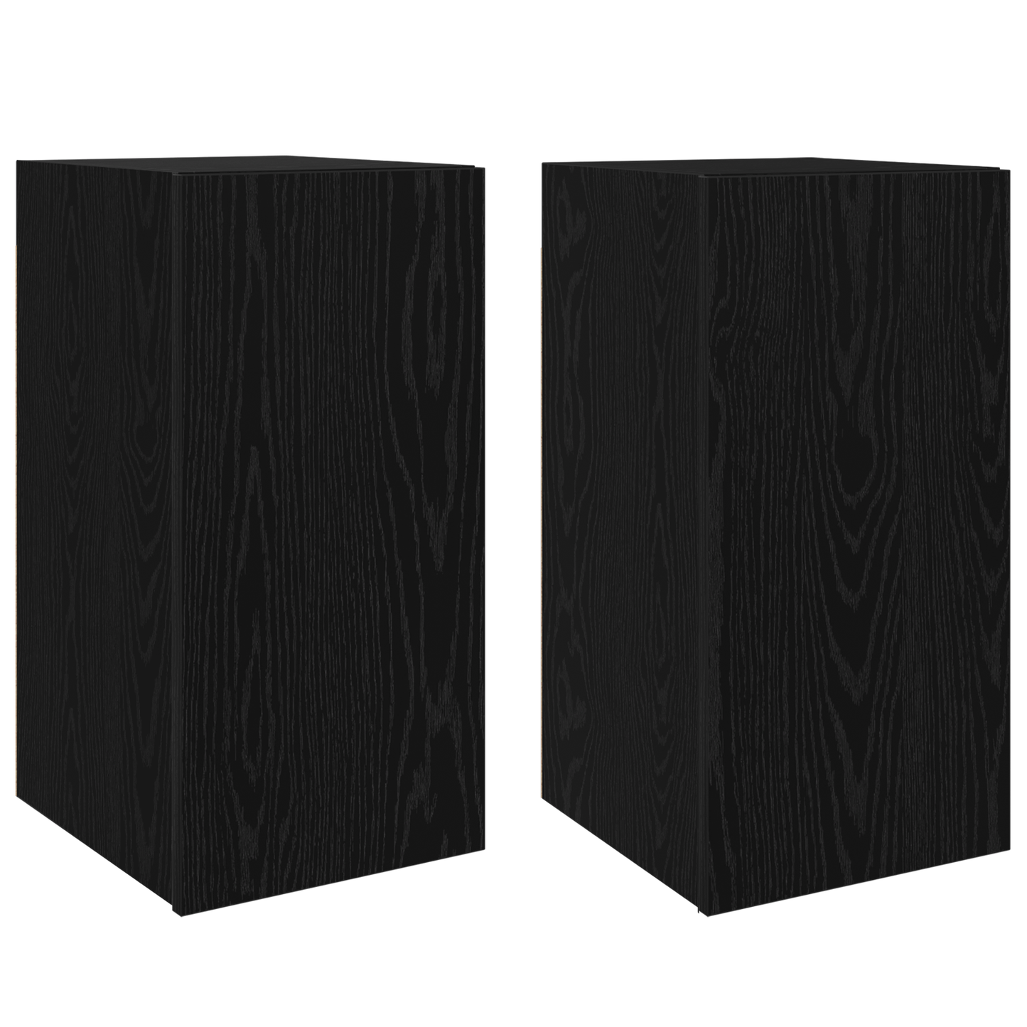TV Cabinet Set Wall-mounted 4 pcs Black Oak 30.5 x 30 x 60 cm