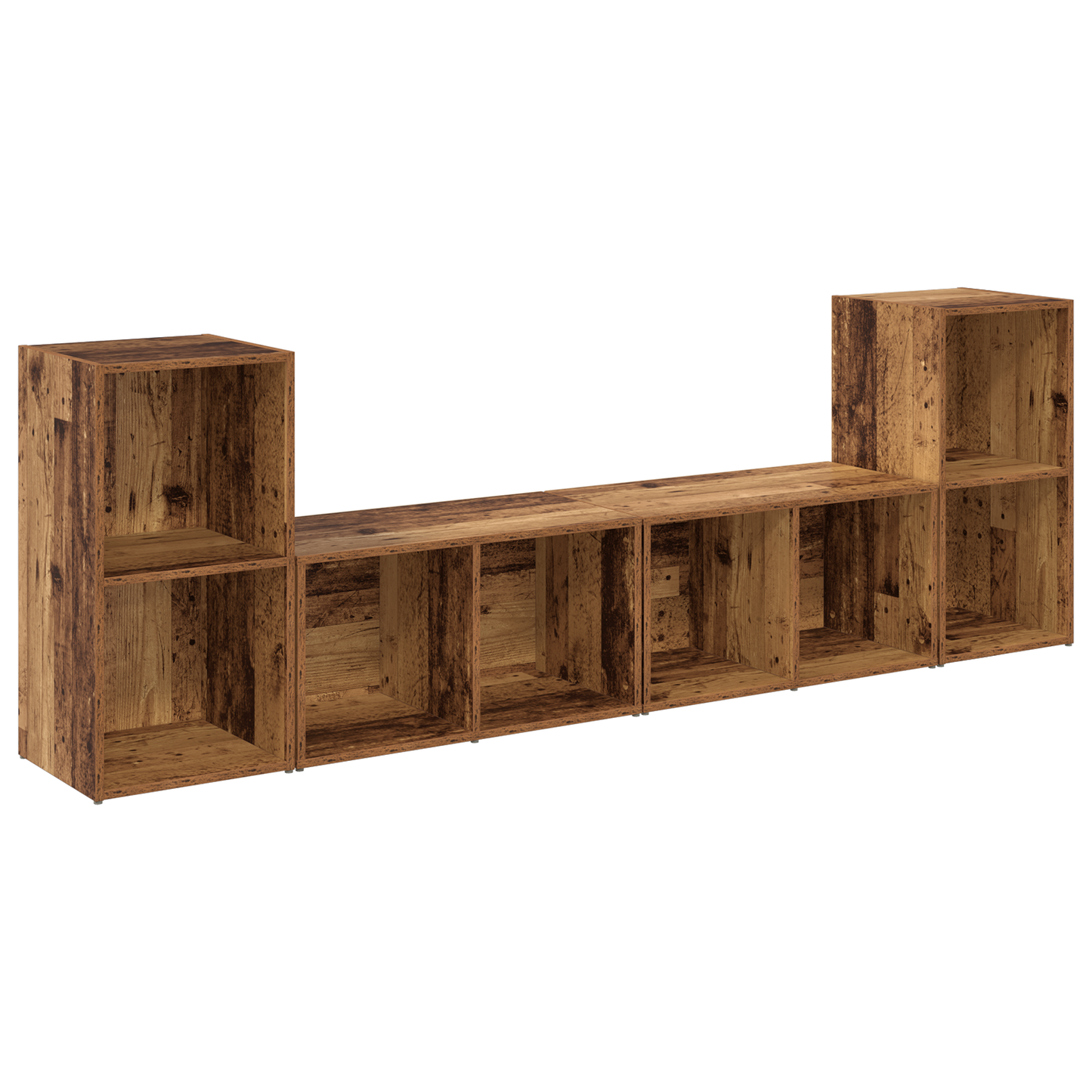 TV Cabinet Set 4 pcs Old wood 37 x 35 x 72 cm Engineered wood
