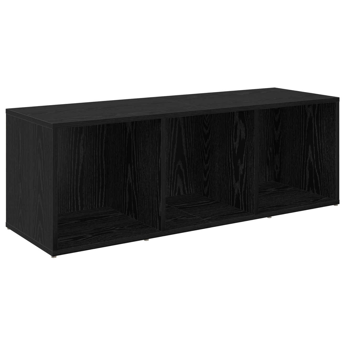 TV Cabinet Set 2 pcs Black oak 107 x 35 x 37 cm Engineered wood