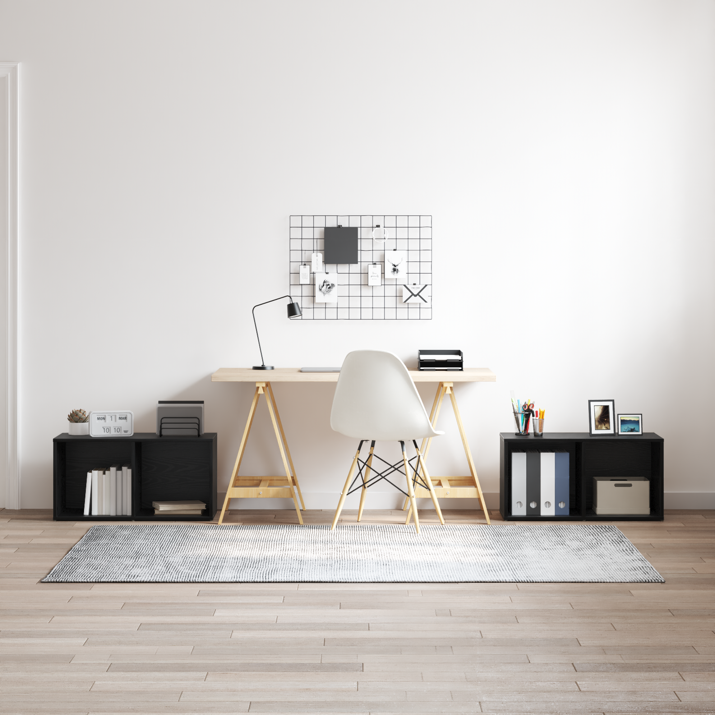 TV Cabinet Set 2 pcs Black oak 72 x 35 x 36.5 cm