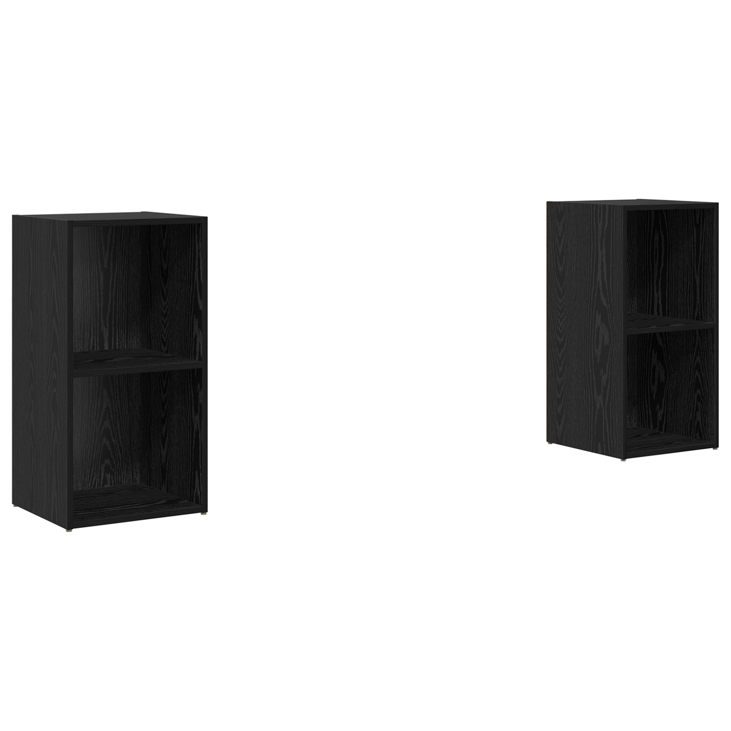 TV Cabinet Set 2 pcs Black oak 72 x 35 x 36.5 cm