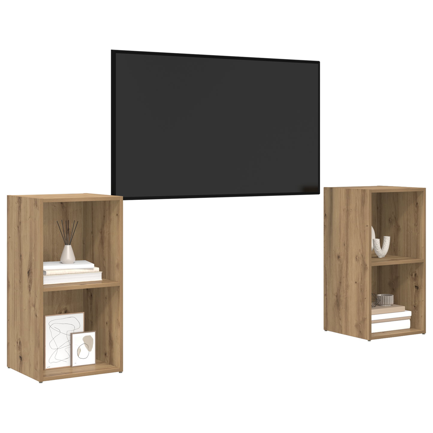 TV Cabinet Set 2 pcs Artisan oak 72 x 35 x 36.5 cm