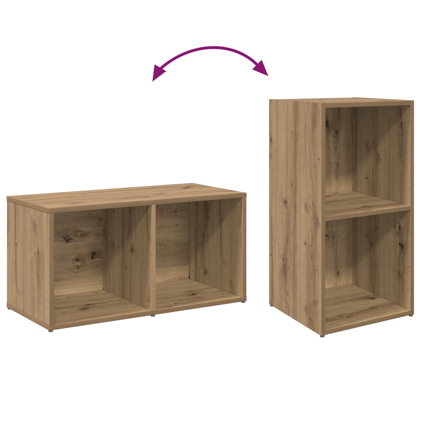 TV Cabinet Set 2 pcs Artisan oak 72 x 35 x 36.5 cm