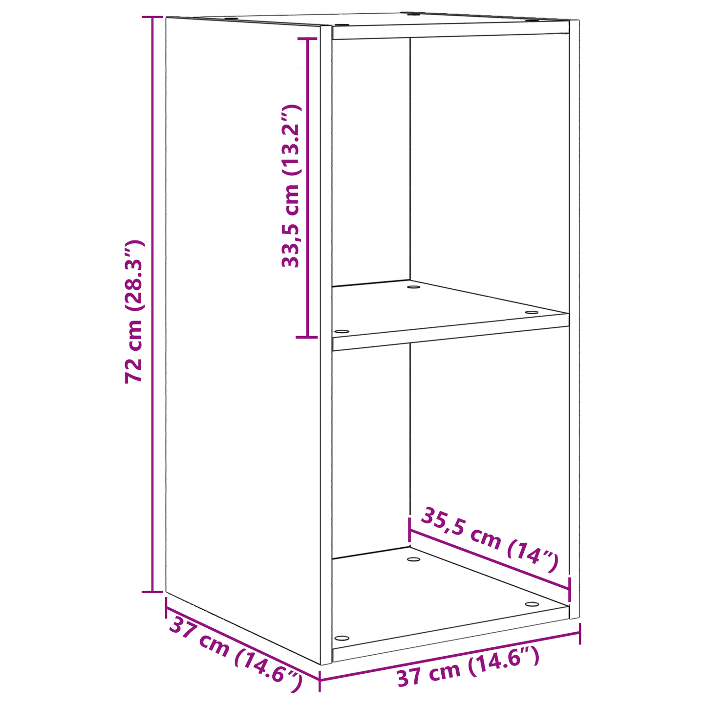 Wall TV Cabinet 4 pcs Black oak 37 x 37 x 72 cm Engineered wood