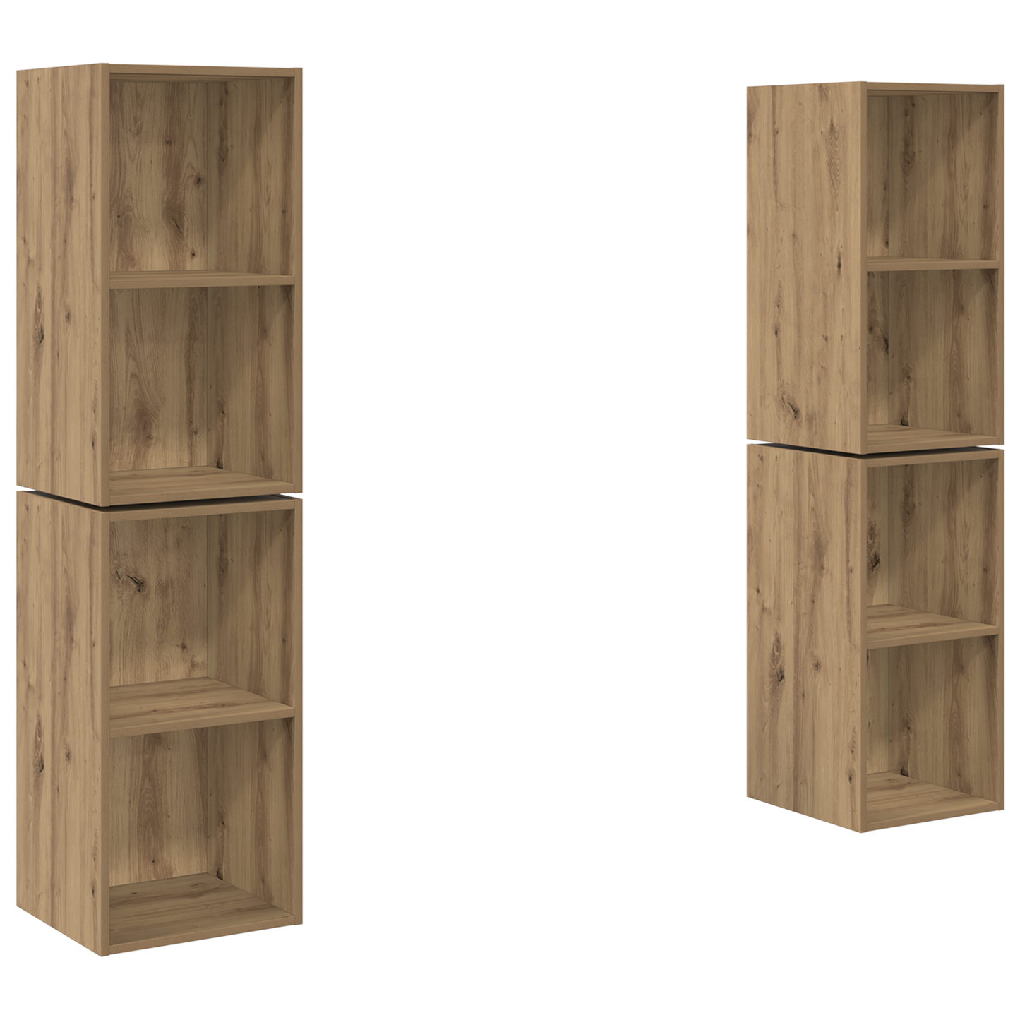 Wall TV Cabinet 4 pcs Artisan oak 37 x 37 x 72 cm