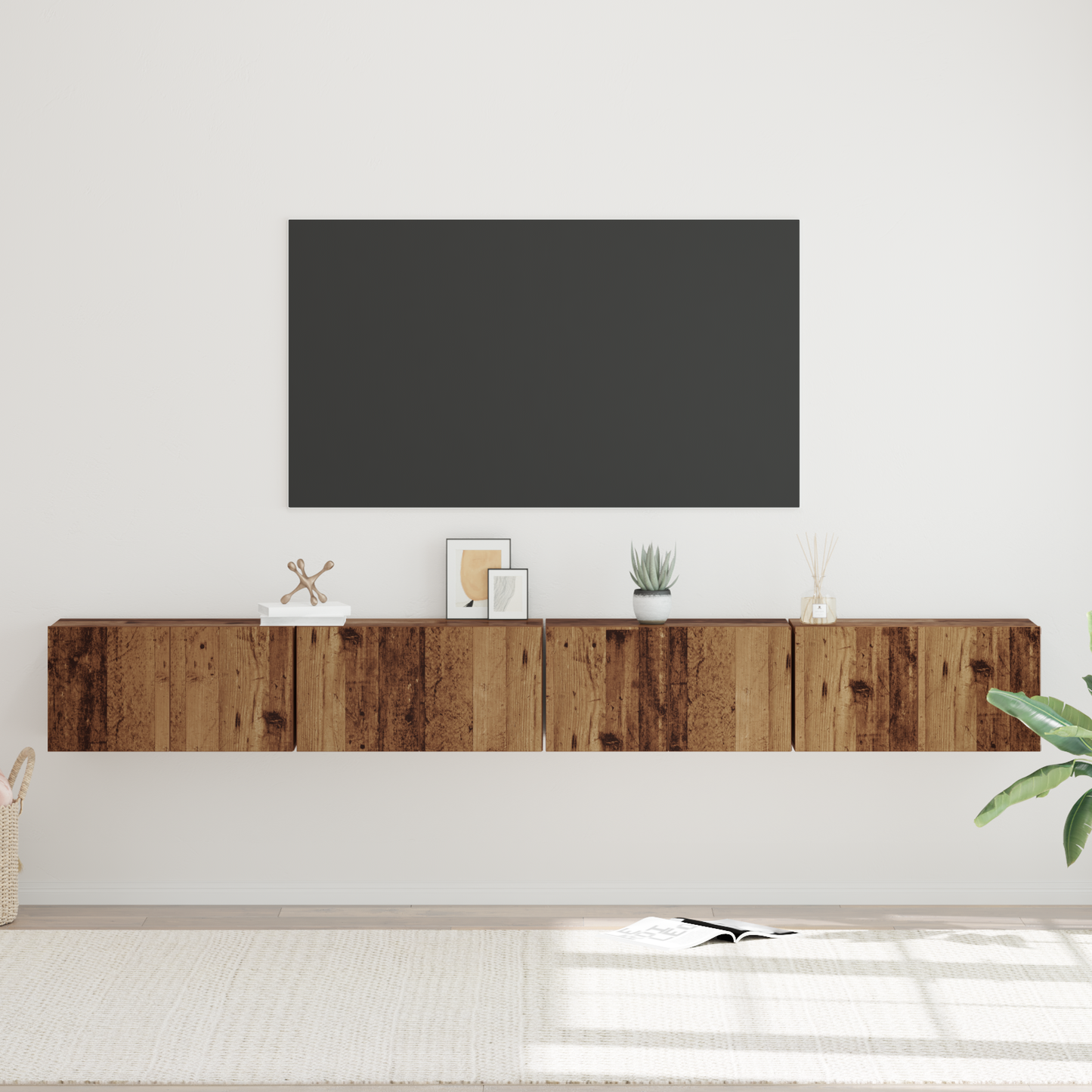 TV Cabinet Set 4 pcs Old wood 60 x 30 x 30 cm Engineered wood