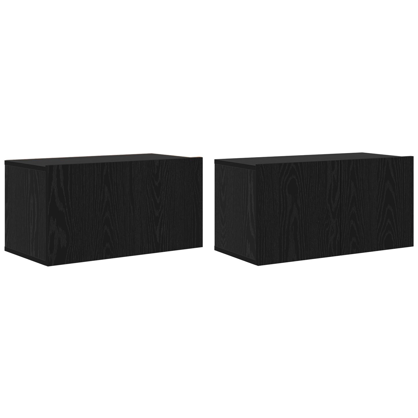 TV Cabinet Set 4 pcs Black oak 60 x 30 x 30 cm Engineered wood