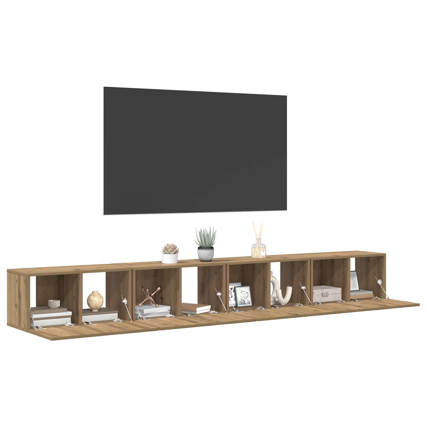 TV Cabinet Set Wall-mounted 4 pcs Artisan oak 60 x 30 x 30 cm