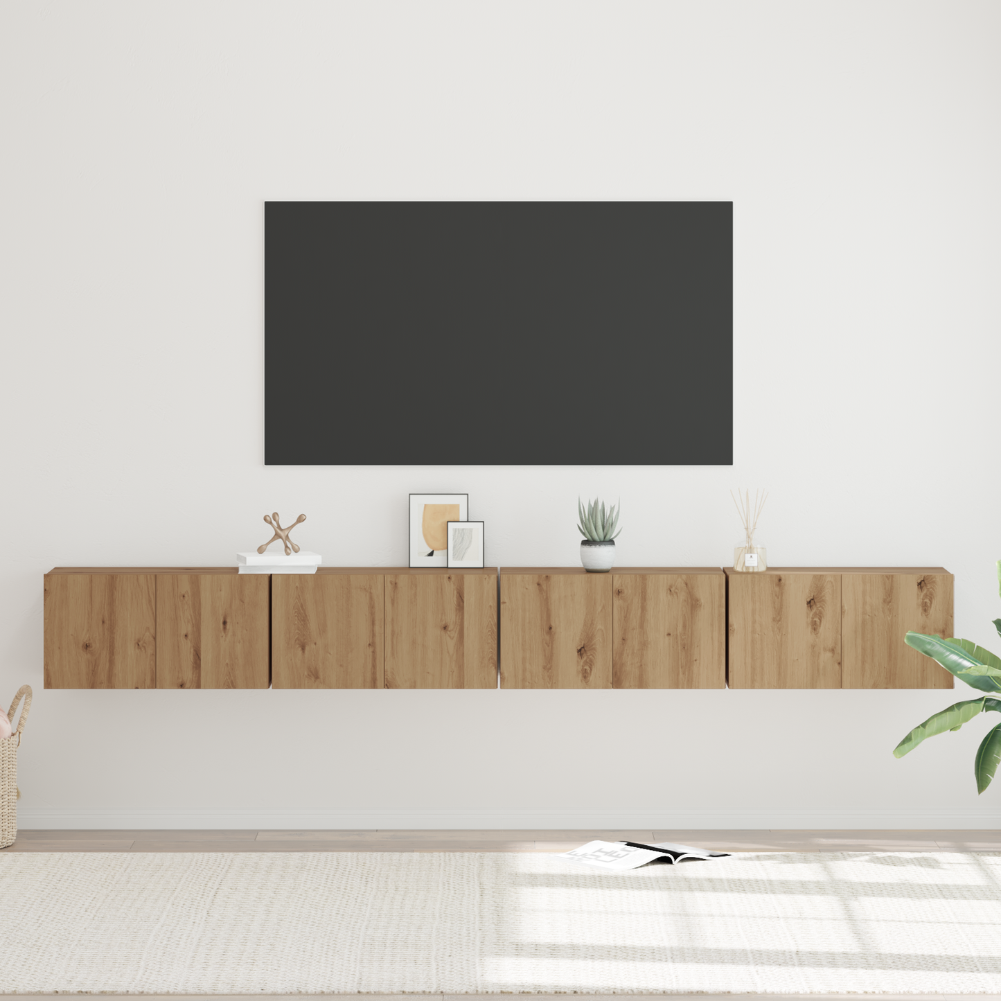 TV Cabinet Set Wall-mounted 4 pcs Artisan oak 60 x 30 x 30 cm