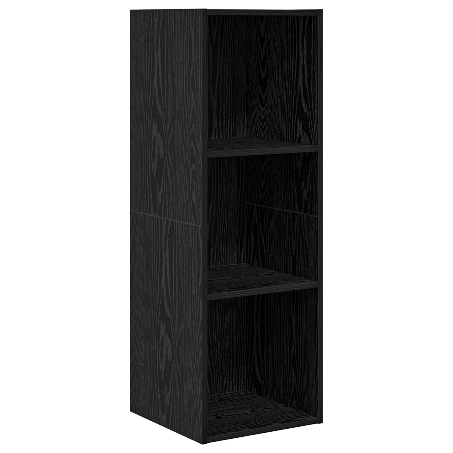 Wall-mounted TV Cabinets 2 pcs Black oak 37 x 37 x 107 cm