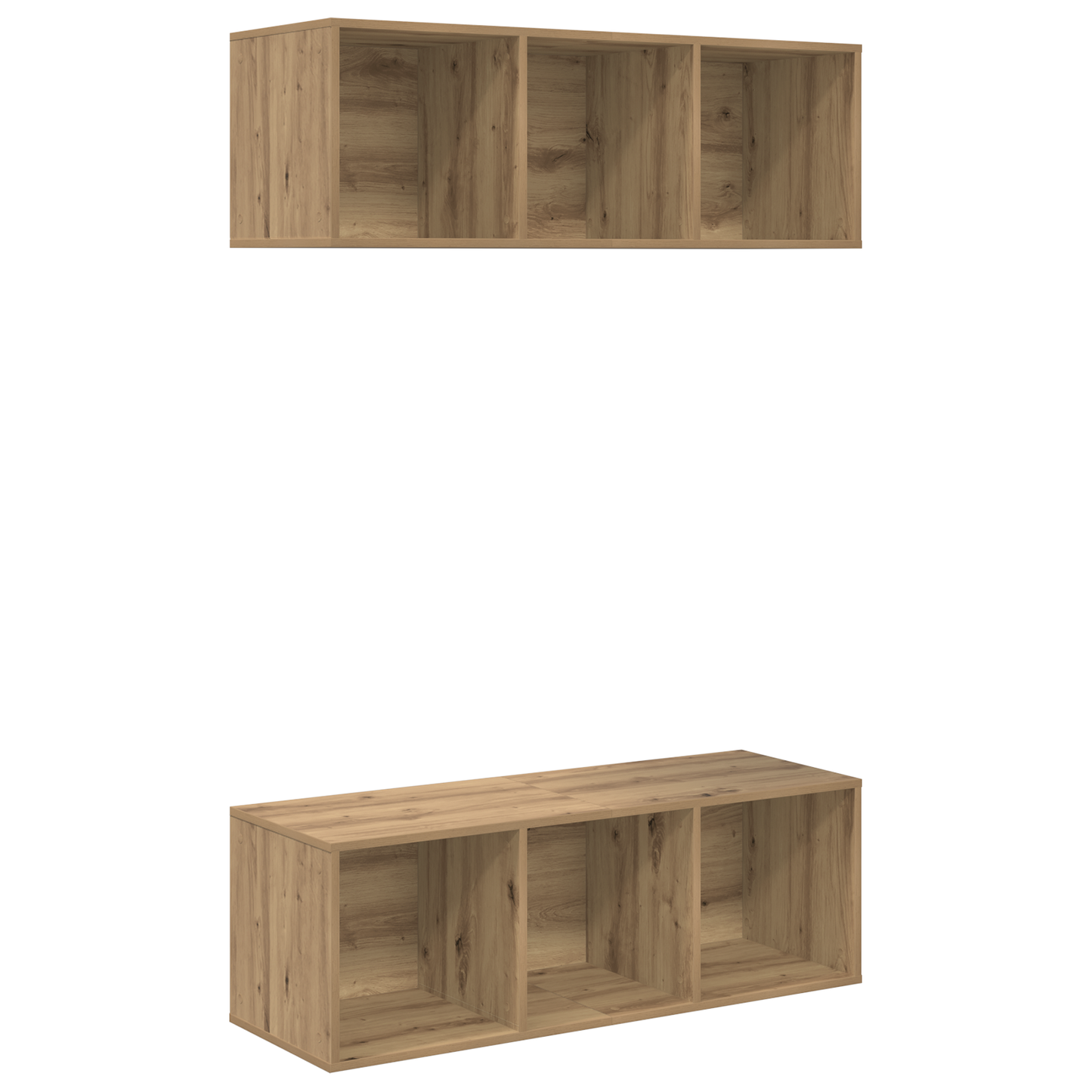 Wall-mounted TV Cabinets 2 pcs Artisan oak 37 x 37 x 107 cm