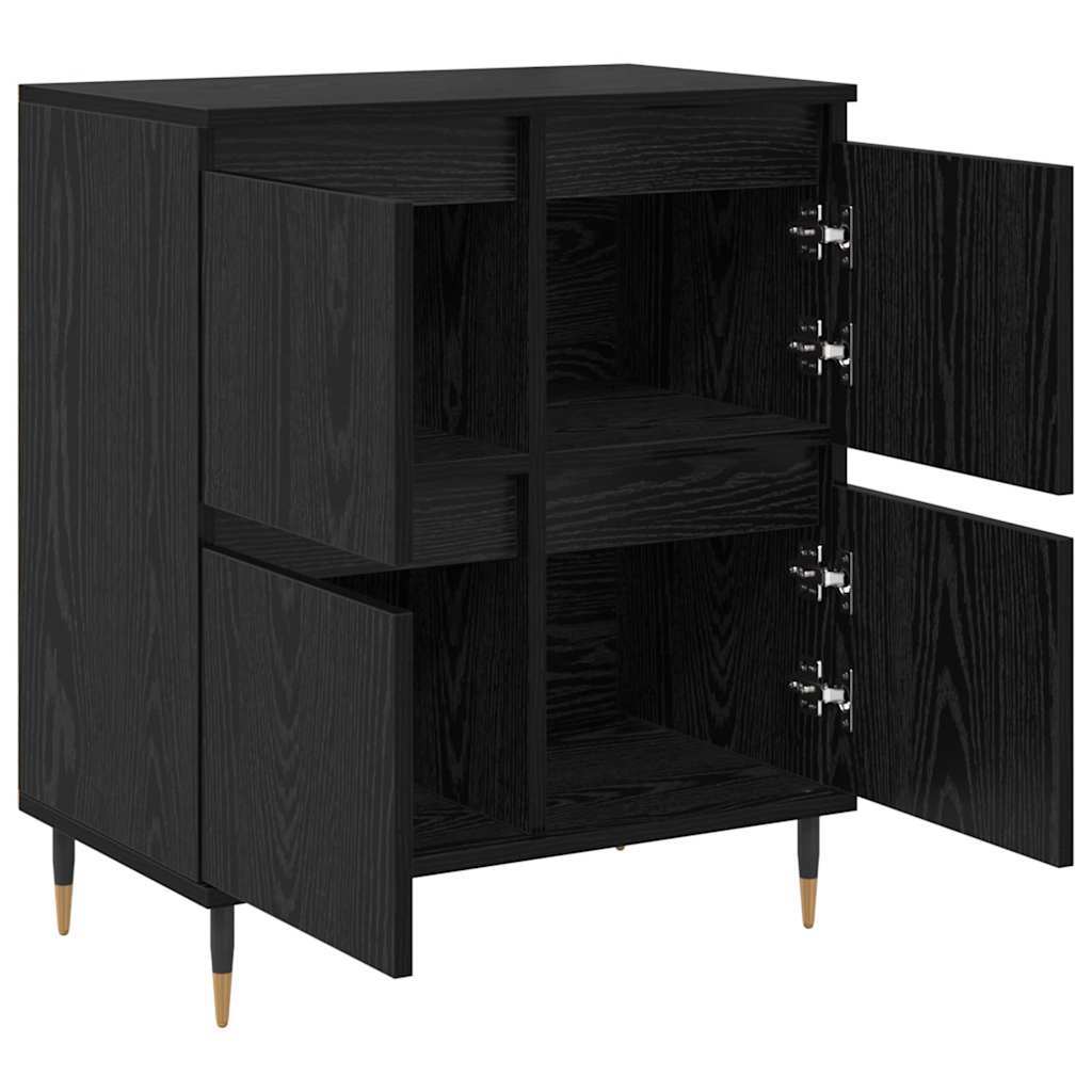 Sideboards 3 pcs Black oak 180 x 35 x 70 cm Engineered wood