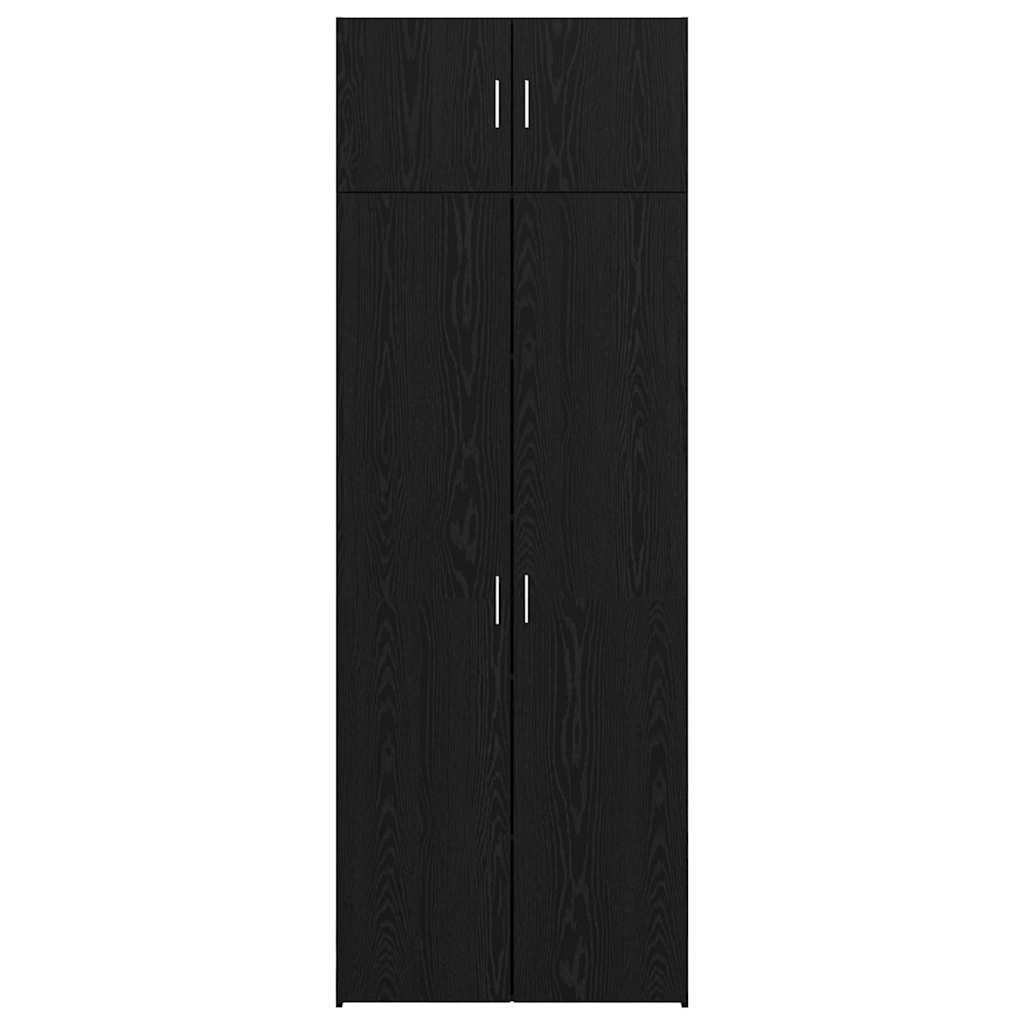 Storage Cabinet Black oak 80 x 41 x 225 cm Engineered wood