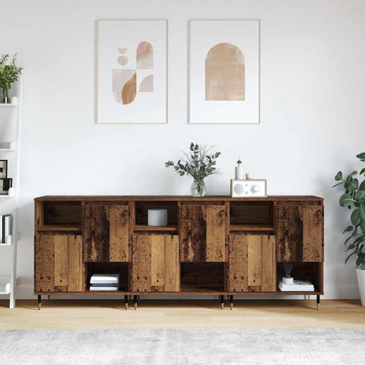 Sideboards 3 pcs Old wood 180 x 35 x 70 cm Engineered wood