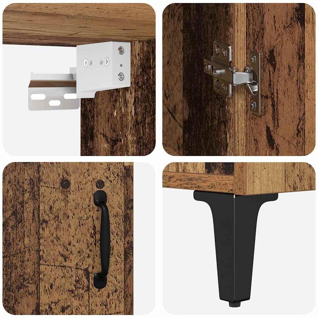 Highboard 2 pcs Old wood Engineered Wood