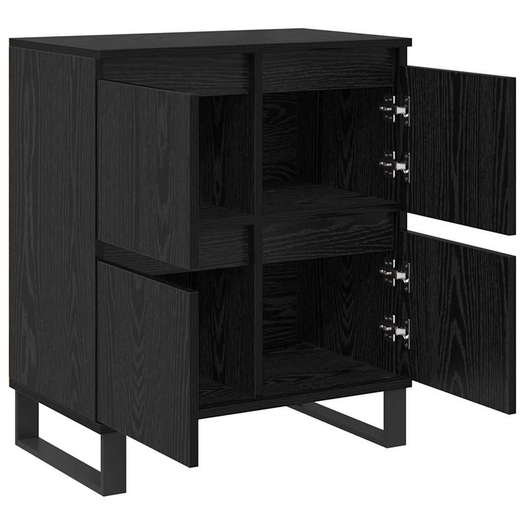 Sideboards 3 pcs Black oak 180 x 35 x 70 cm Engineered wood