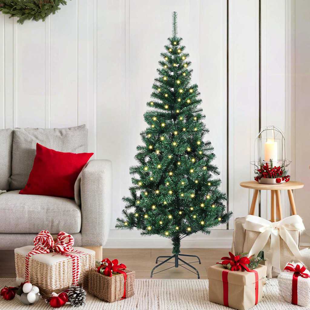 ArtificialChristmasTree with 150 LEDs Green 150 cm PVC