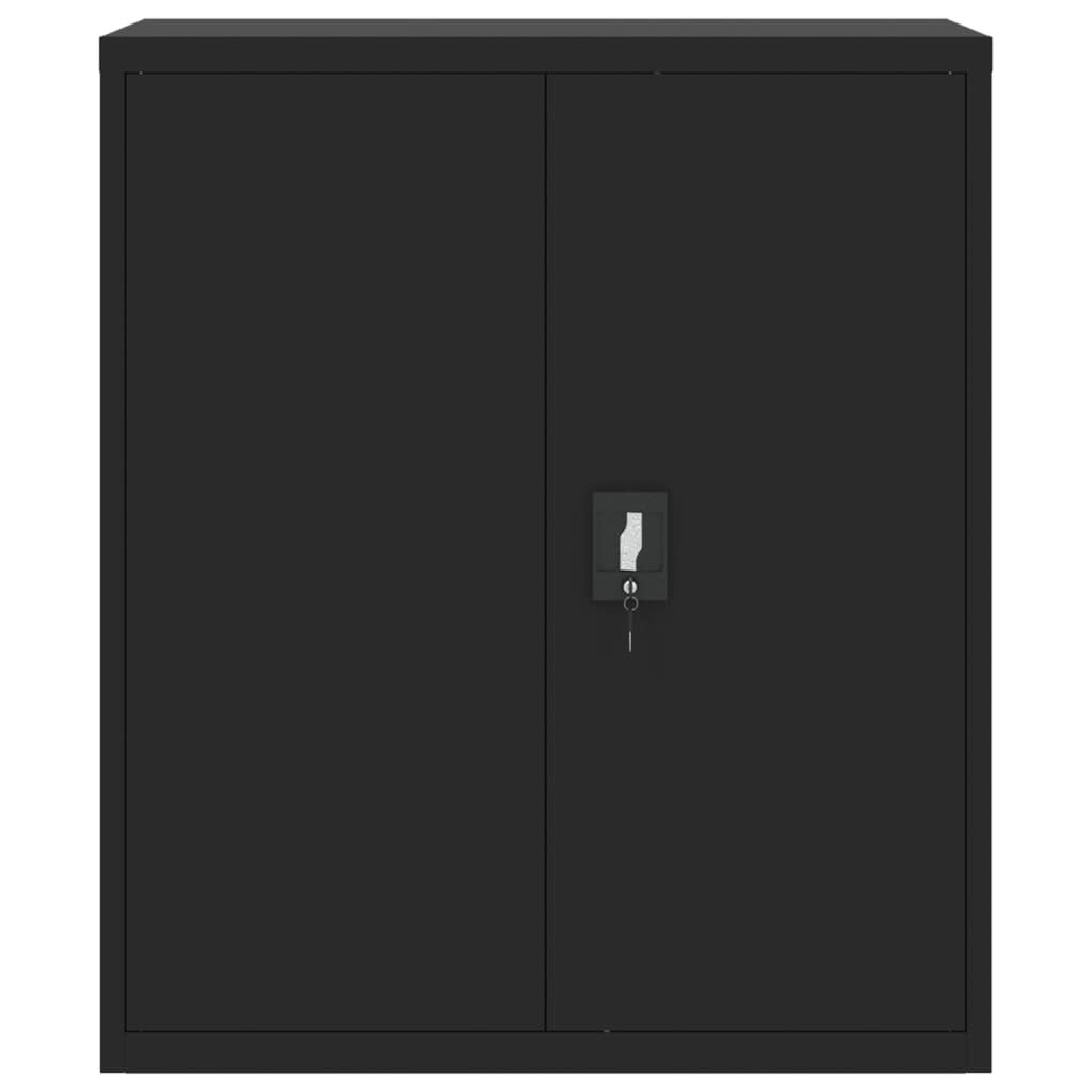 File Cabinet Black 90x40x105 cm Steel