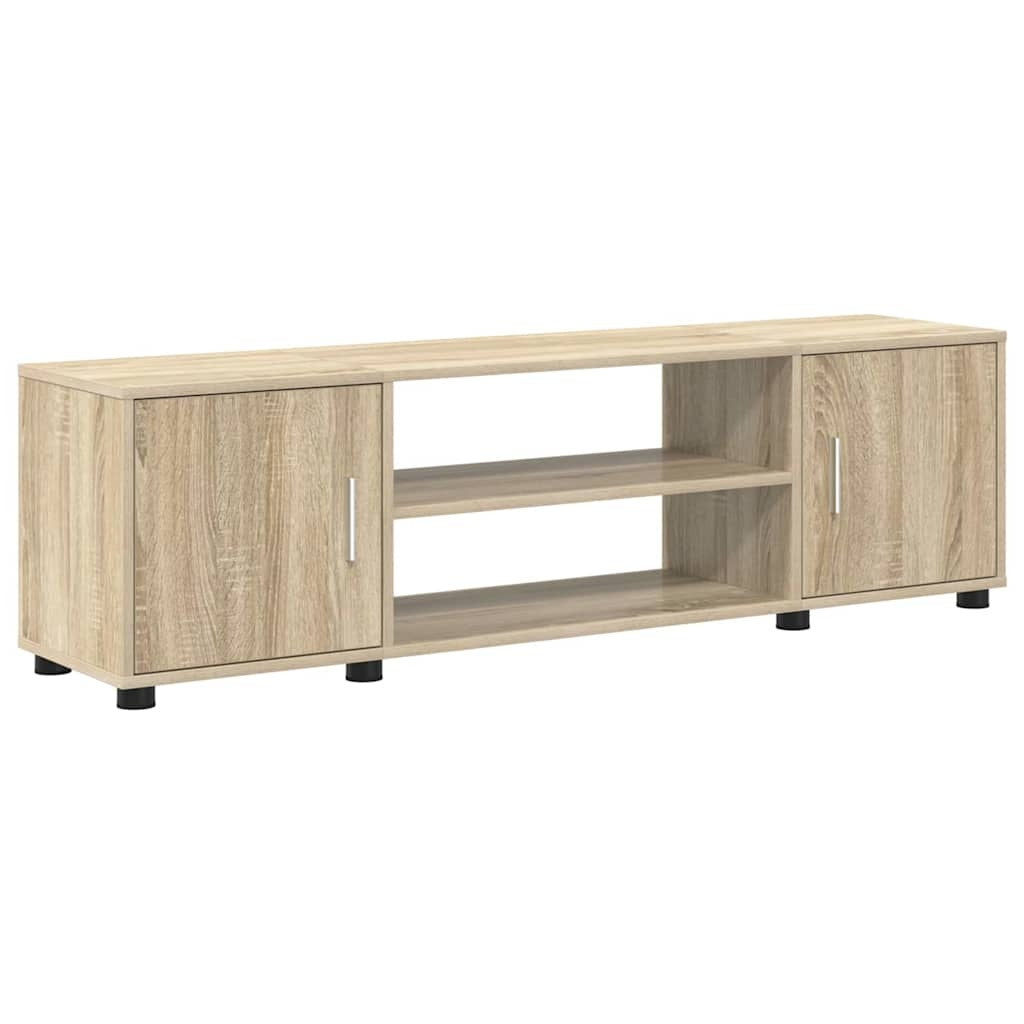 4 Piece TV Cabinet Set Wall-mounted Sonoma oak Engineered wood
