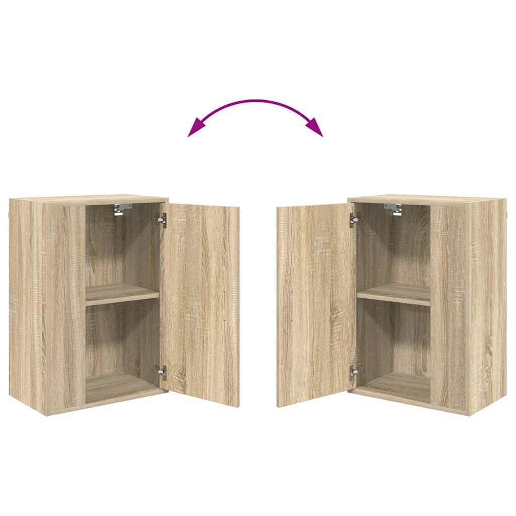 4 Piece TV Cabinet Set Wall-mounted Sonoma oak Engineered wood