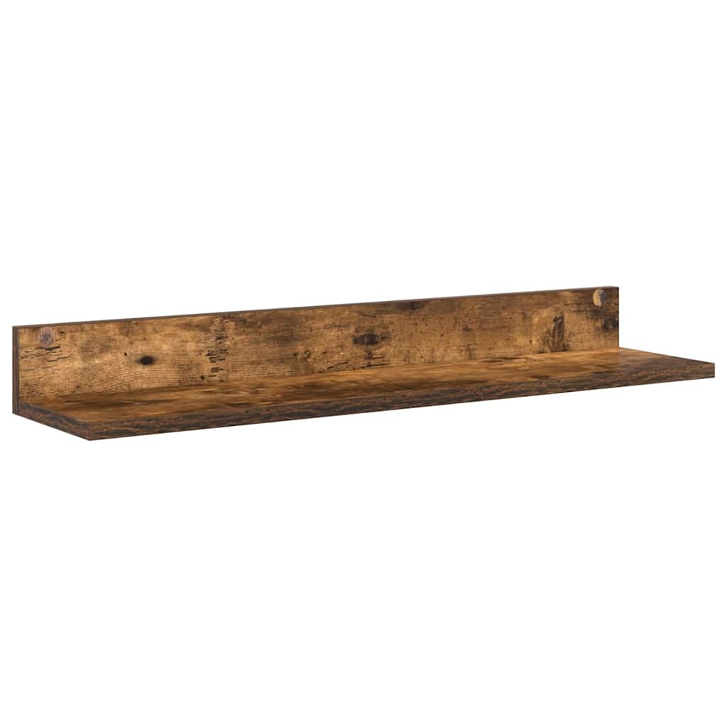 4 Piece TV Cabinet Set Wall-mounted Somoked oak Engineered wood